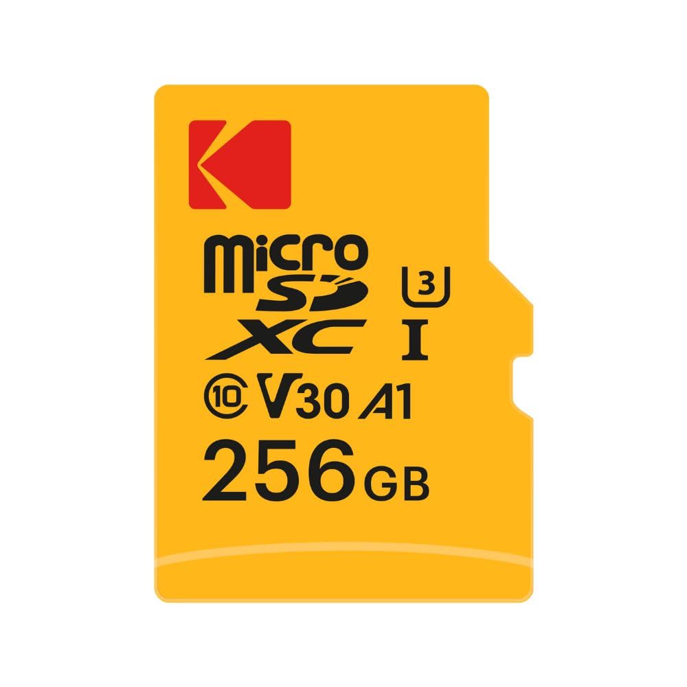 Kodak 256GB UHS-I U3 V30 A1 MicroSDXC Card with Adapter - Up to 95MB/s Read Speed - Up to 85MB/s Write Speed - Additional Storage for Multimedia Devices-image-23