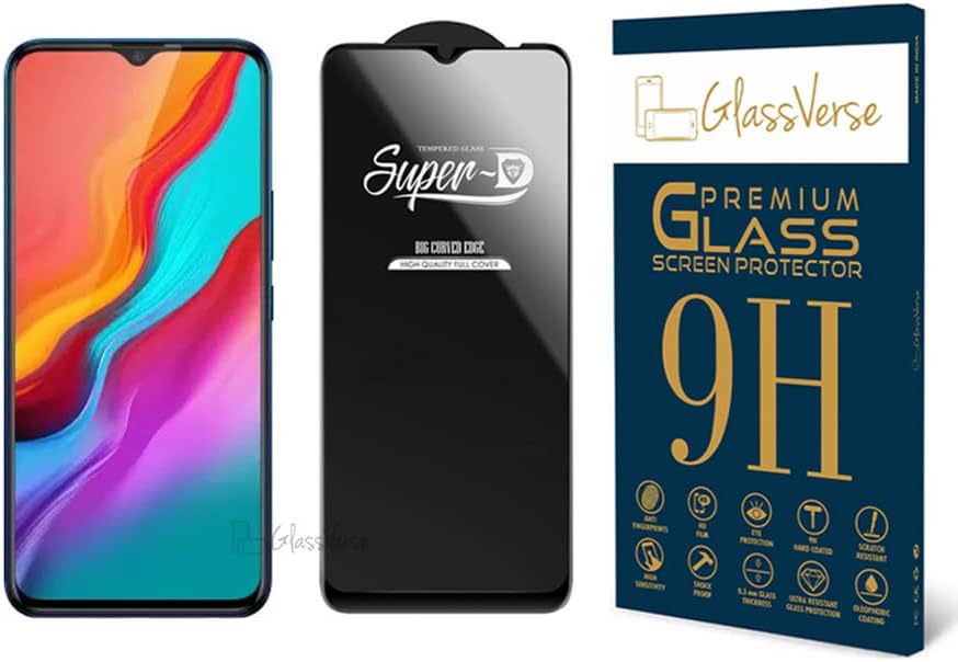 GlassVerse Superd Oleophobic Tempered Glass For Infinix Hot 9 Play Smartphone(Pack Of 1) With Free Installation Kit Full Screen Protector If Received Damaged-6.82 Inch