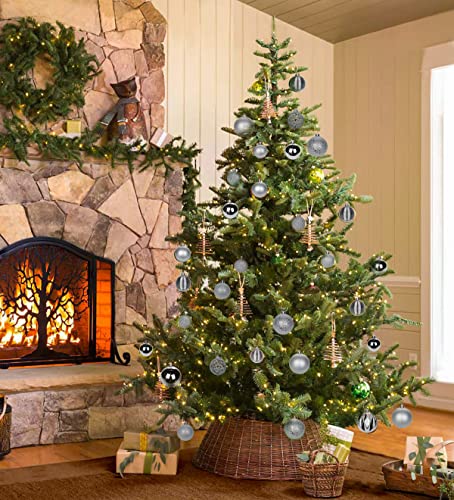 30 palline natalizie con cordini, 60 mm, in