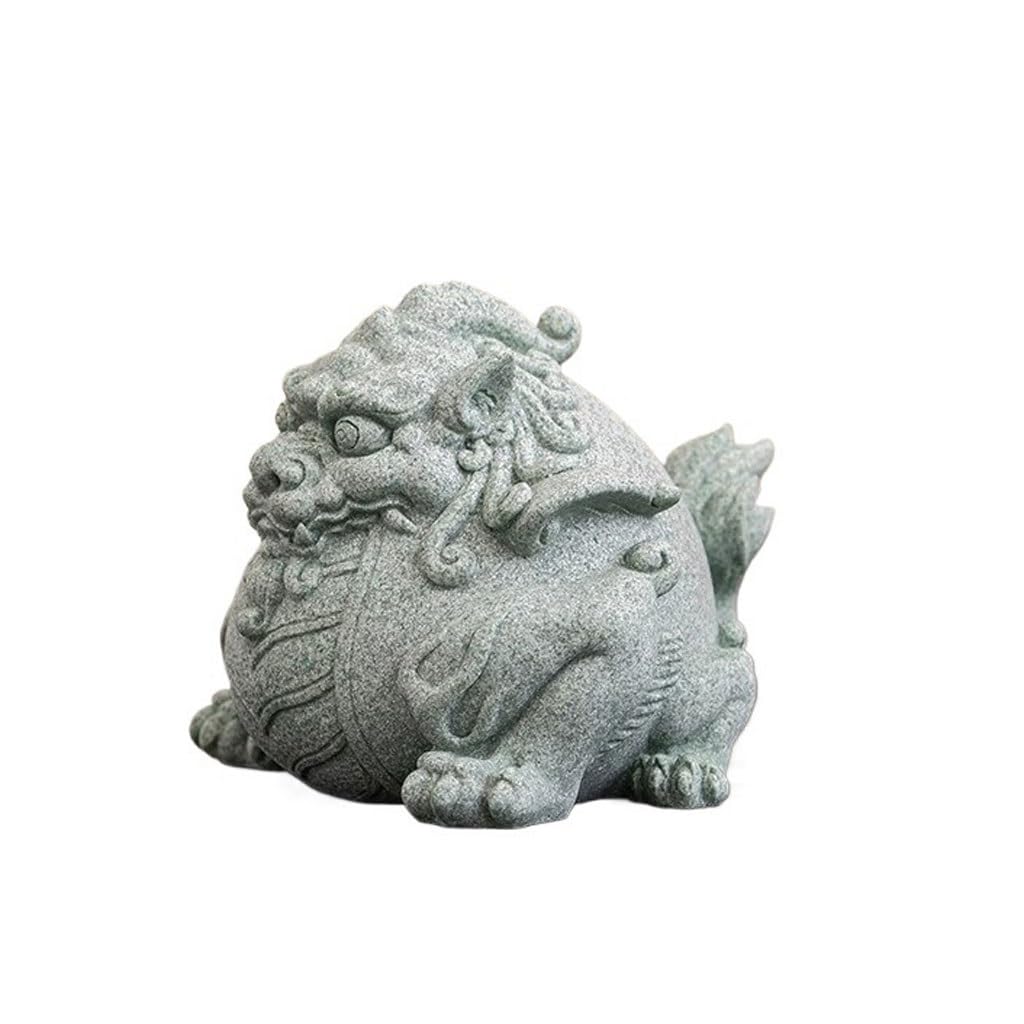 ENGENDER Kung Fu Tea Pet Tea Table Sandstone Pet Lucky Dragon Ornaments Kung Fu Decorations(B)