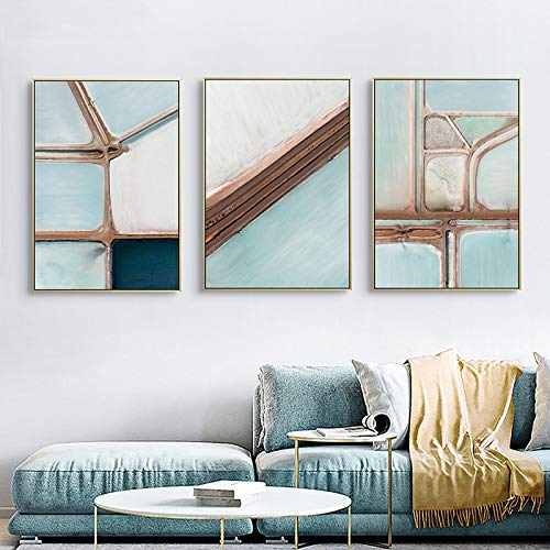 Affiche texture bleue style nordique pour décoration salon chic