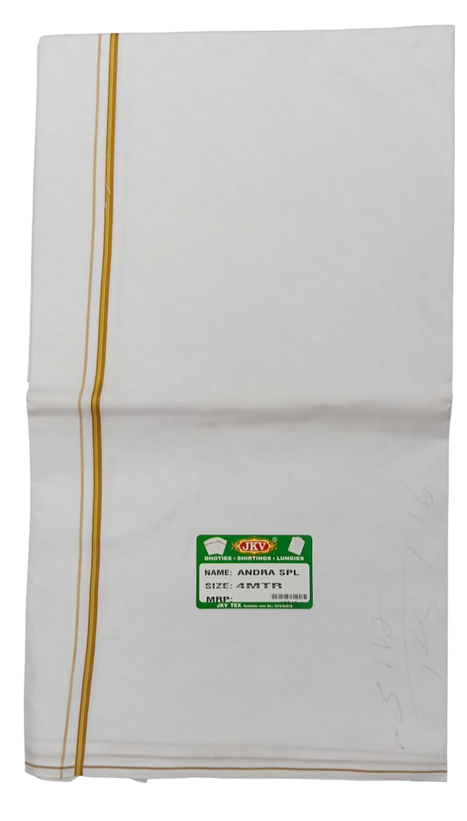 Men's Pure Cotton Unstitched Dhoti 4.10mtr (yellow)-image-8