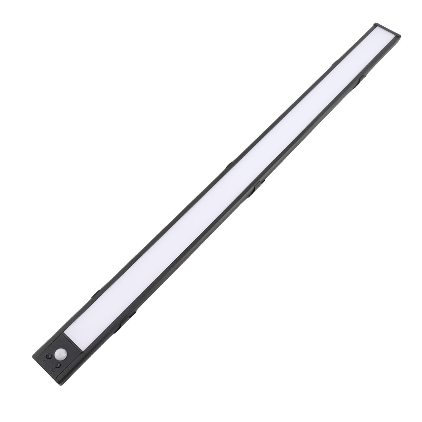 Barra luminosa a LED con sensore di movimento, lampada da armadio ricaricabile ultra sottile per corridoio, nero, 23,6 pollici