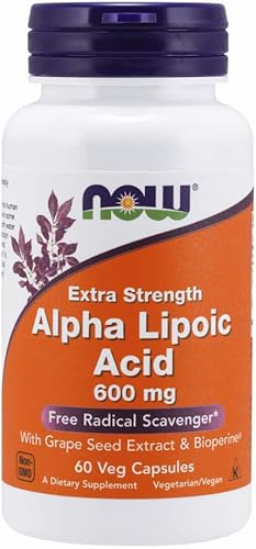 Ácido alfa lipoico NOW Foods de 0.02 oz, Paquete de 2, 2