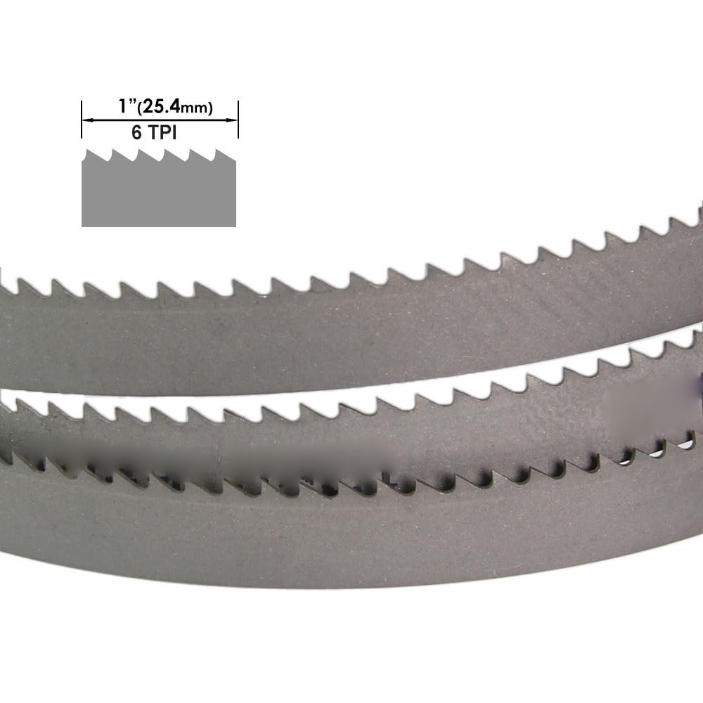 Hoja de sierra de cinta bimetálica M42 de 2240mm, 2240x13x0,6mm, 6 TPI, corte de Metal y bronce for carpintería, trabajo duro for BAS 317 318, 1 ud.