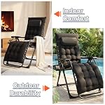 Alpen Oversized Zero Gravity Chair, Portable Patio Lounge Recliner, Black - Image 3