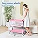 3-in-1 Baby Bassinet Bedside Sleeper with Wheels Bedside Bassinet for Newborn and Infant with Mattress and Storage Basket | Adjustable Height & Angle (13.5-18