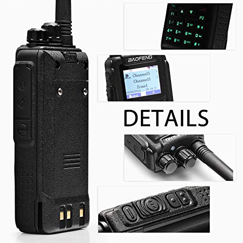 Baofeng Dm-1701 Dual Band Dual Time Slot Dmr/Analog Two Way Radio, 3,000 Channels Amateur Radio/Free Programming Cable, Charger And Ptt Earpiece #TOP5