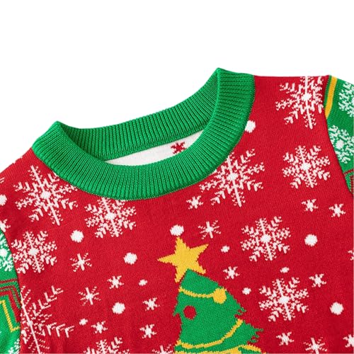 Image of Ugly Christmas Sweater for Girls Funny Xmas Knit Pullover Shirts Kids Child Holiday Jumper Tops Outfit 2-14 Years