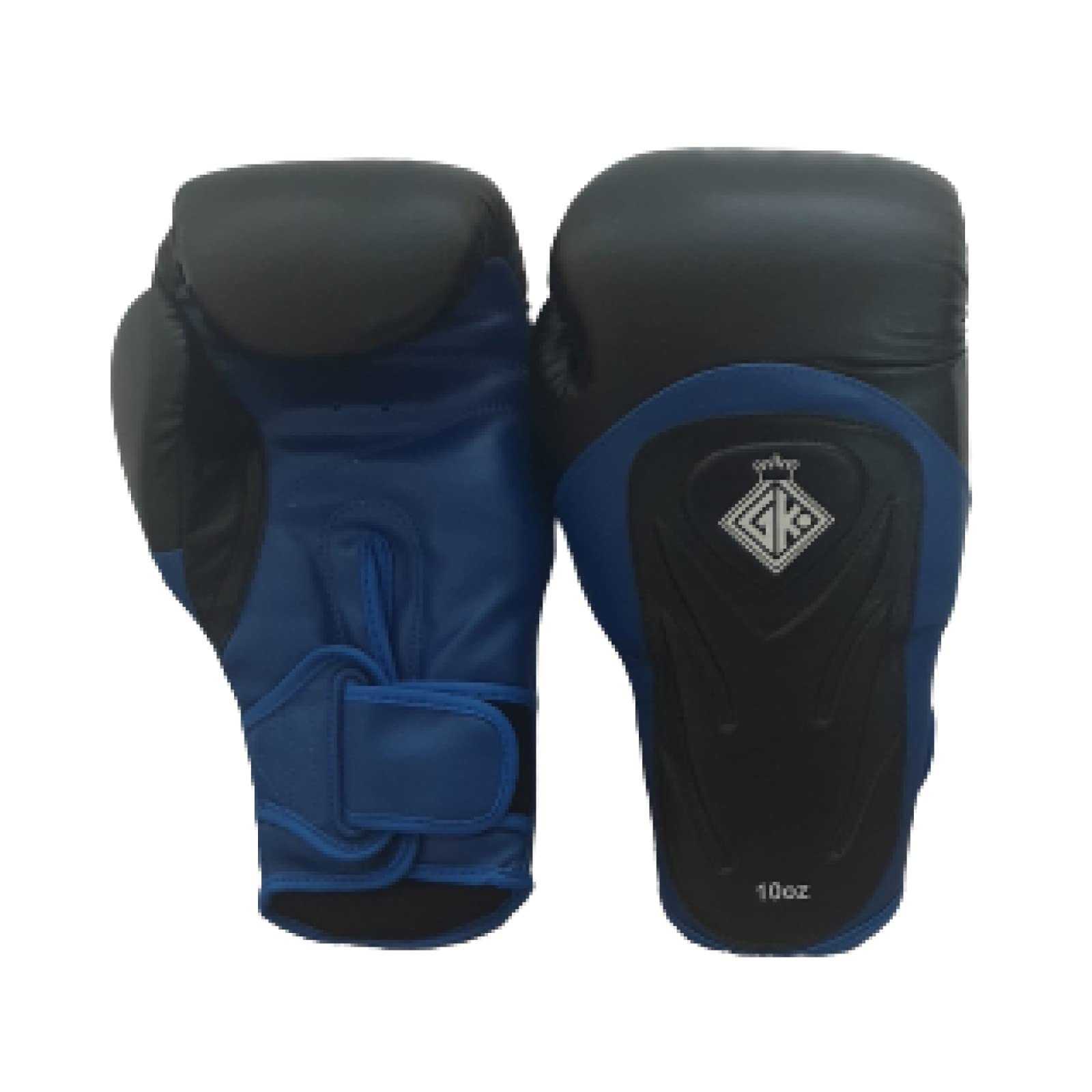 GK Glove Kings Spezial Rindsleder Boxhandschuhe, schwarz / blau, 340,2 g (12 oz)