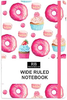 RICCO BELLO Wide Ruled Hardcover Diary Journal Notebook for Girls, Teens, Tweens