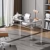 Amazon.com: solaround Clear Acrylic Desk with Open Storage, Home Office ...