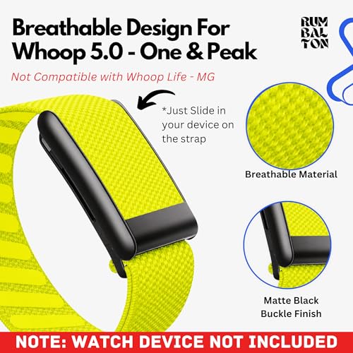 Image of Nylon Strap Compatible with Whoop 5.0 Band Strap - Durable, Adjustable Fitness Tracker Strap | Breathable, Comfortable Bands for Workout, Sleep, and Health Monitoring (Device Not Included)