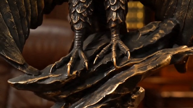 Estatua decorativa de águila patriótica de 10.4 pulgadas miniatura 7