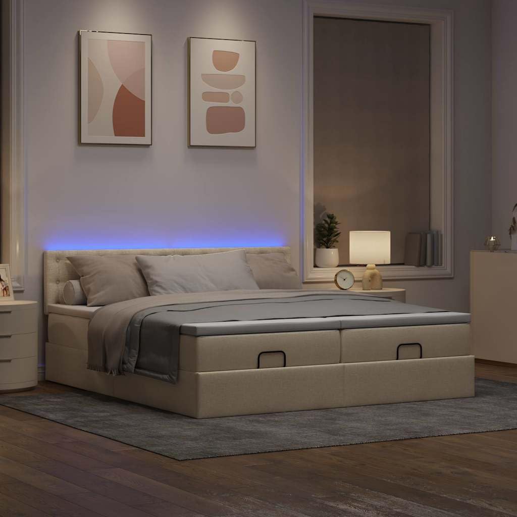 Letto contenitore con sollevamento idraulico a gas con materassi a molle