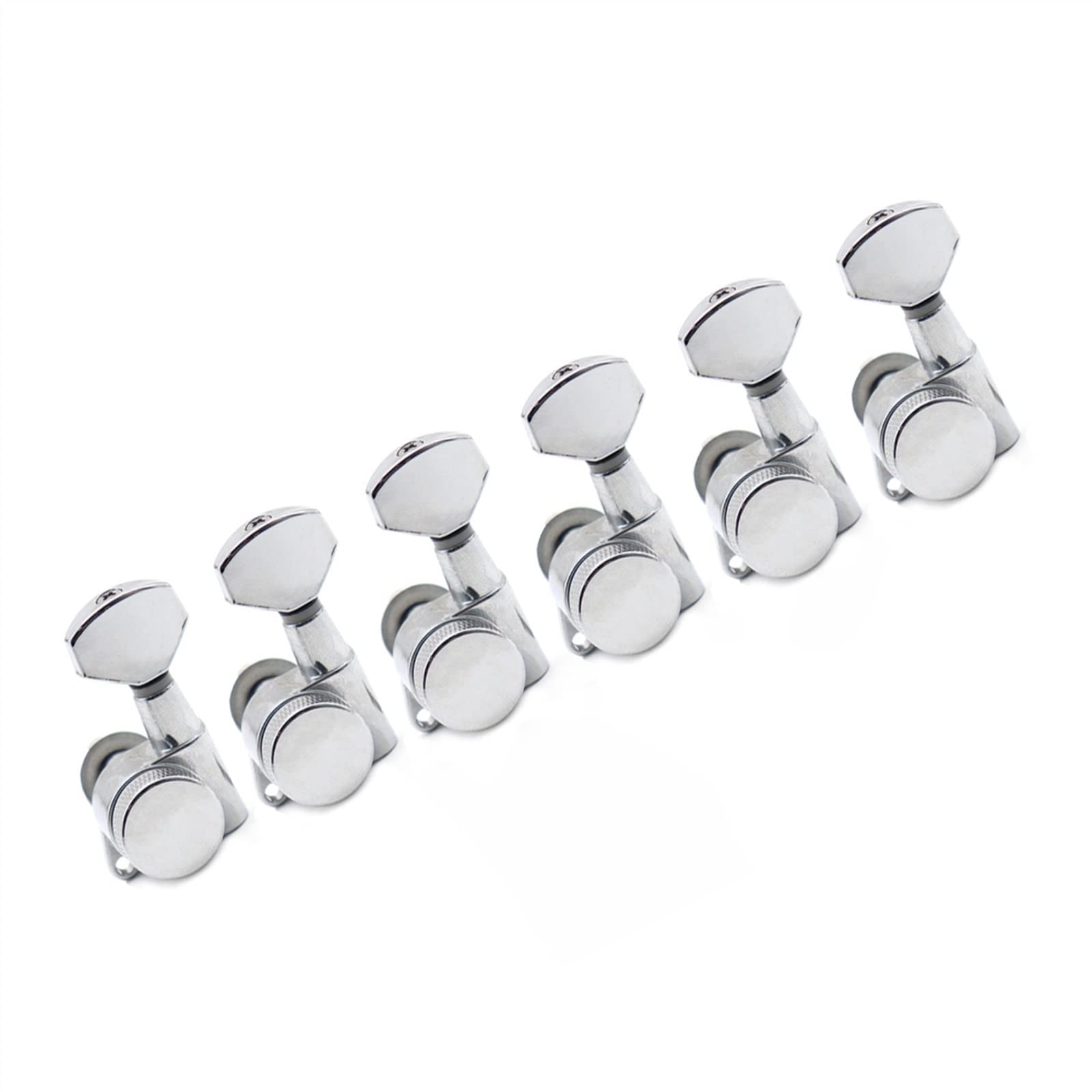 1 Zestaw Srebrny Kołki Stroikowe Do Gitary Tunery Blokujące Gitarę Klucze Kwadratowy Uchwyt Dolny Kołki do Gitary Tuningowej (Color : 6L)
