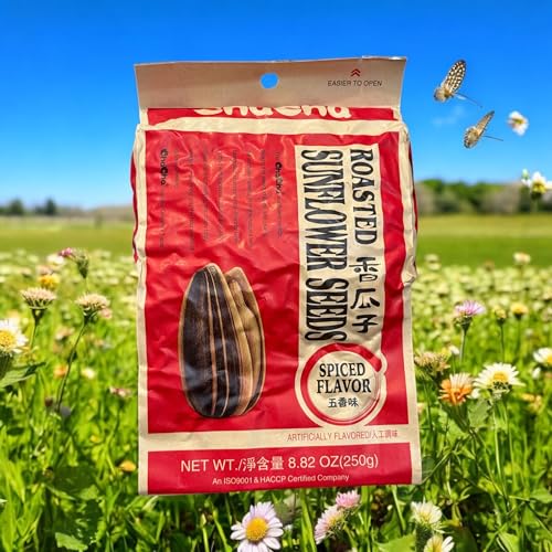 Image of 1 Pack - Spiced Sunflower Seeds - Hat Huong duong Rang Co Vi - 8 Oz per Bag - Product of Thailand