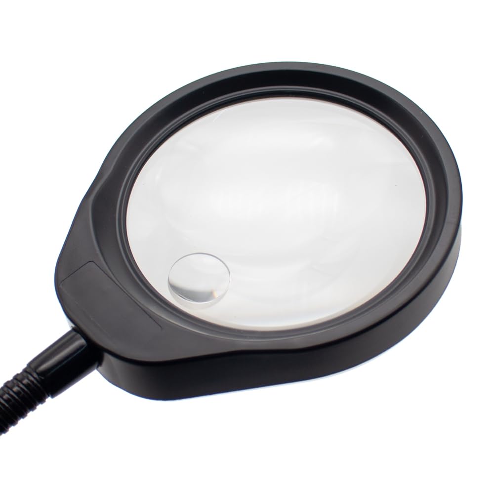 Toplionace Lupa Industrial X05 con Luces LED para Reparación Electrónica - Lámpara de Inspección de Circuitos con Lente de Cristal de Alta Definición