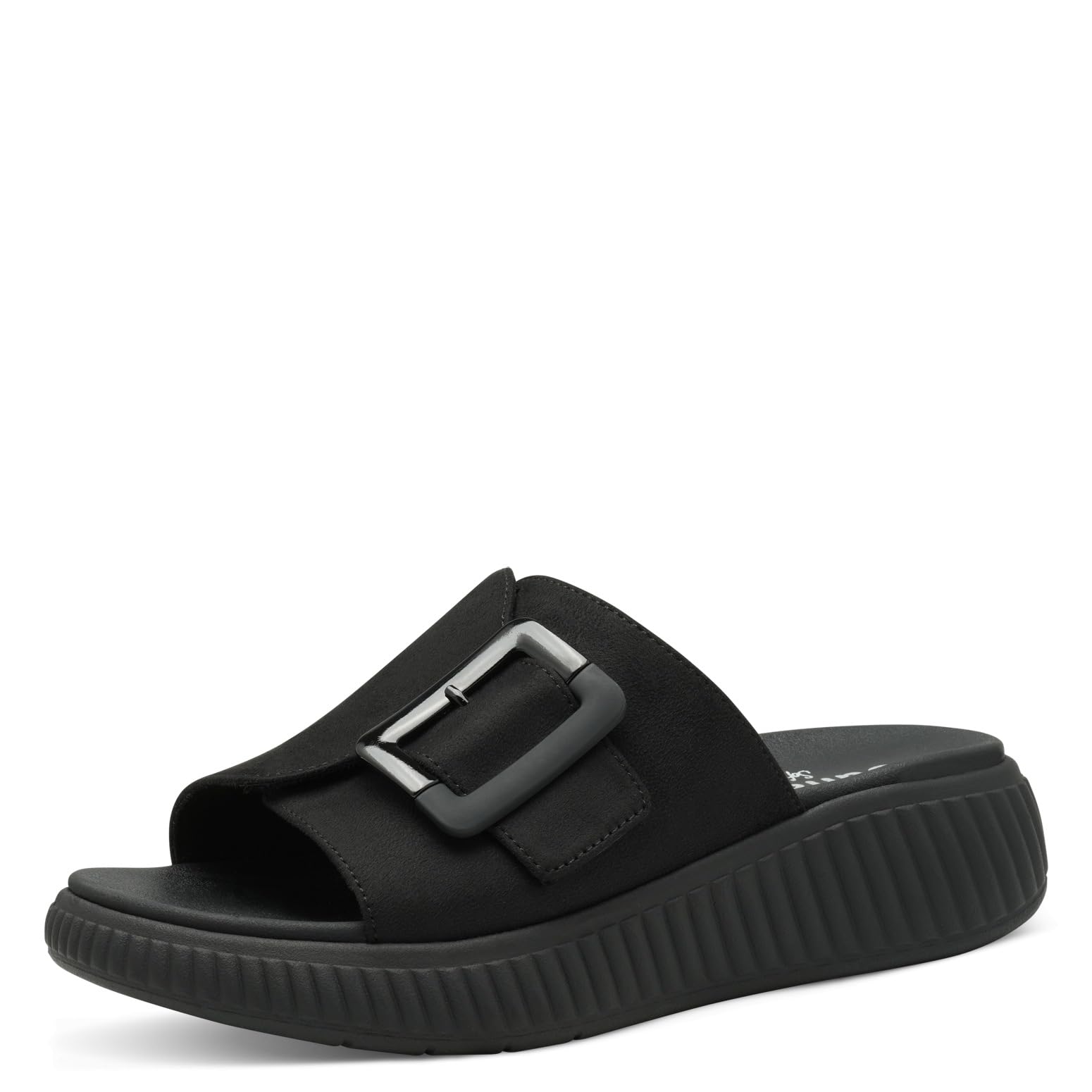 Jana Women’s Mules with Buckle Vegan, Black, 5 UK