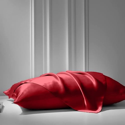 Miniatura 3 de Cloud Fino Juego de sábanas de satén de seda de 4 piezas  Sábana bajera de satén de seda  Sábana encimera de satén de seda  Funda de almohada de