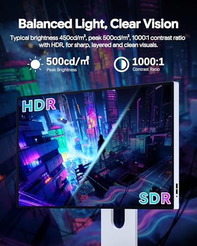 Image of P27D 27'' UHD (3840 x 2160) 4K 144Hz Glossy Monitor, IPS Panel, 10-Bit Color, 99% sRGB, 96% DCI-P3, 163PPI, HDR, Low Blue Light, Eye Care (Minimalist - with Stand)