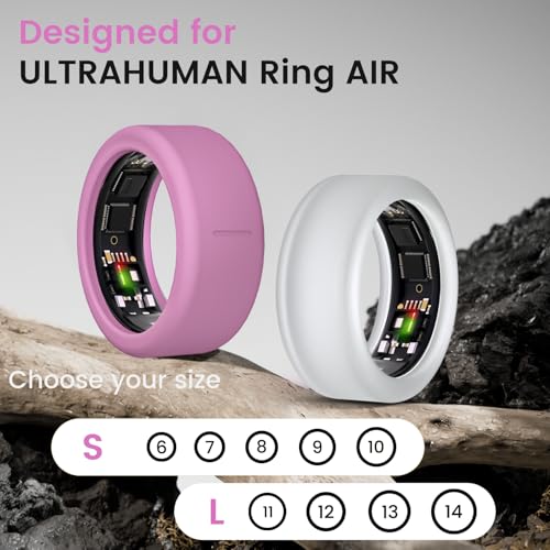 10Pack Ring Cover for ULTRAHUMAN Ring AIR, Elastic Silicone Ring Protector Working Out Accessories Men Women ) - Additional View