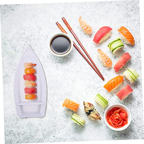Plato para sushi forma de bote estilo japonés Ipetboom miniatura 7