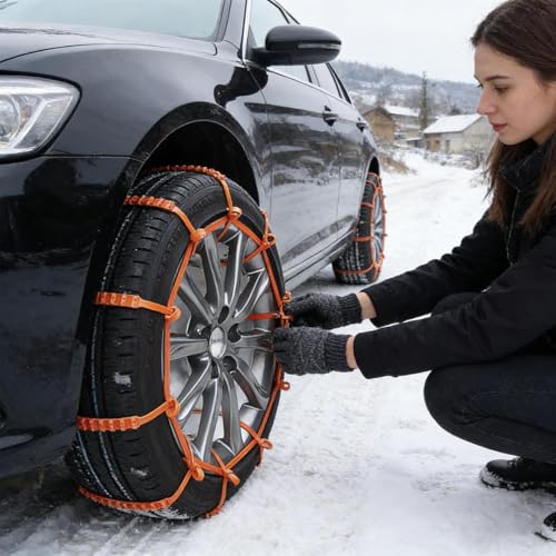 Cadenas de nieve antideslizantes con cinturones de tracción 3