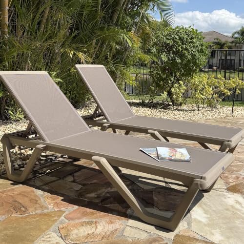 PURPLE LEAF Outdoor Chaise Lounge Chair Plastic Po Review