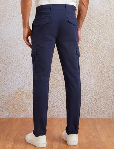 Image of Amazon Brand - Symbol Men's Stretchable Slim Fit Cargo Pants | Chinos | Casual Trousers