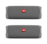 JBL Flip 5 Portable Waterproof Bluetooth Speakers - Pair (Gray)