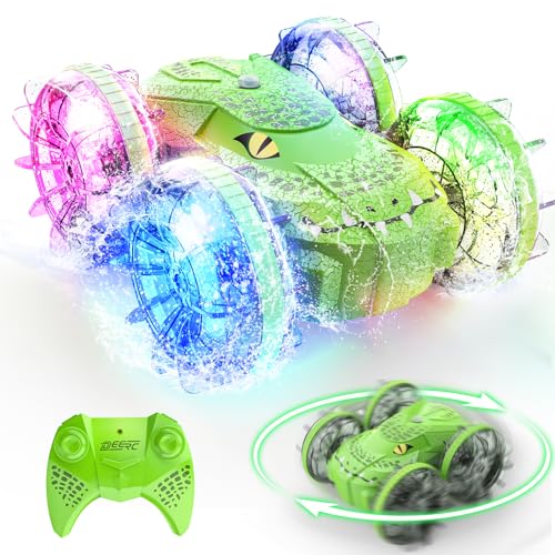 Mostop Amphibisches RC Auto 2,4 GHz - 360° Stuntwagen Wasserdicht Mit LED