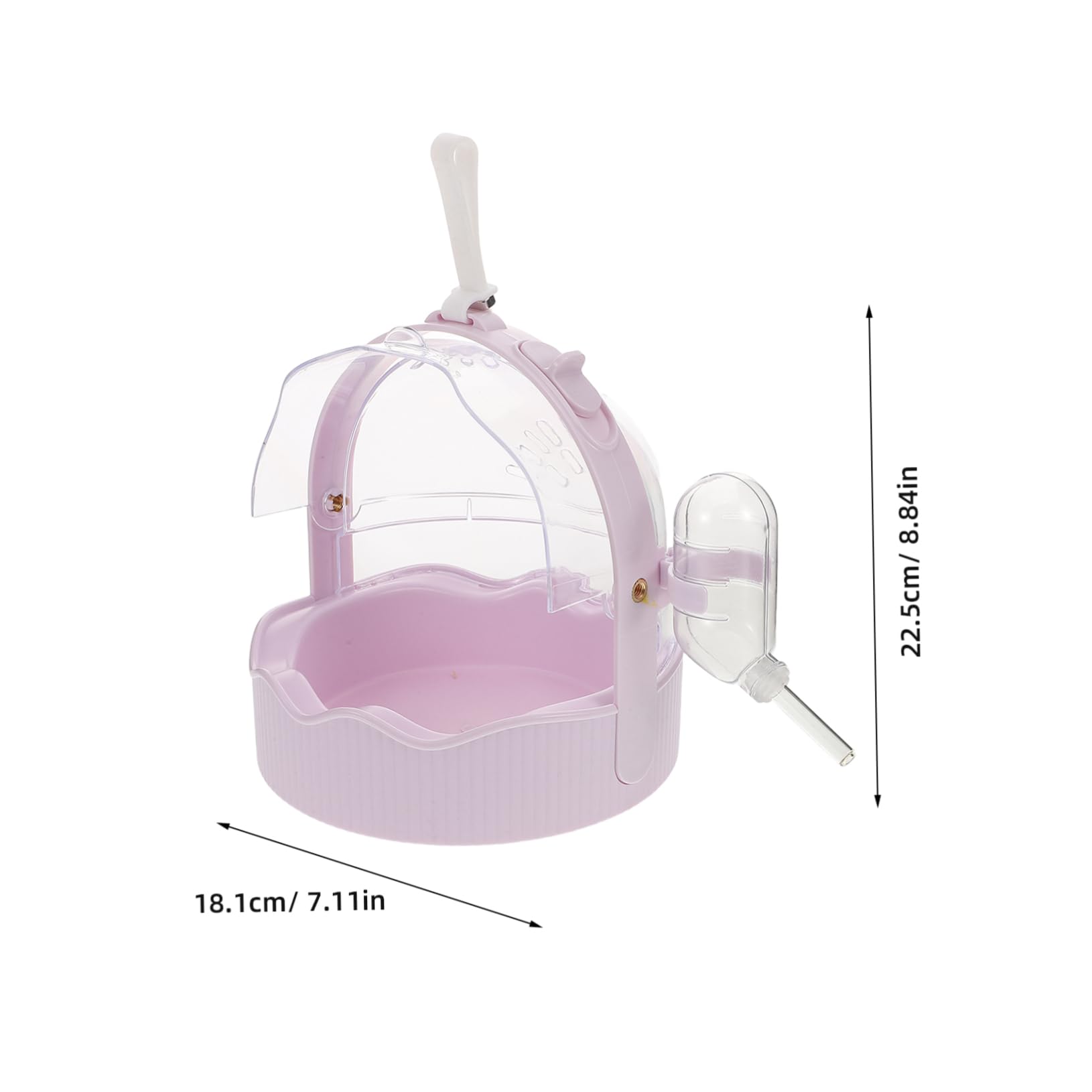 BCOATH Small Animal Carrier Cage with Water Bottle Portable Hamster Travel Carrier Carry Case for Small Pets Gerbils Dwarf Hamster