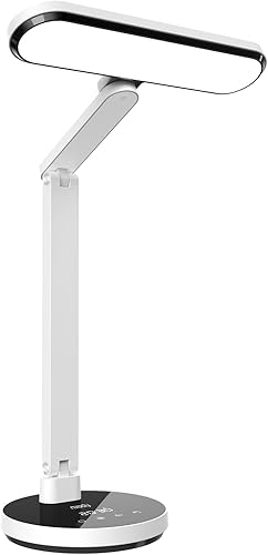 Miady Lámpara de escritorio LED con atenuación continua para oficina y hogar, temporizador de apagado automático de 153045 minutos, 6 niveles de