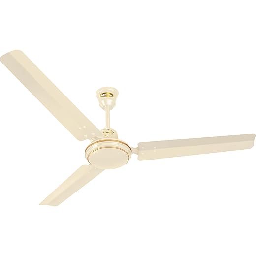 Khaitan ECR - 1200mm Hi-Speed Ceiling Fan | 5 Star Energy Rated | Pure Copper Motor | Ultra-Durable & Reliable | Silent Performance | Low Power Consumption | 2-Year Warranty | Off White, (Pack of 1)