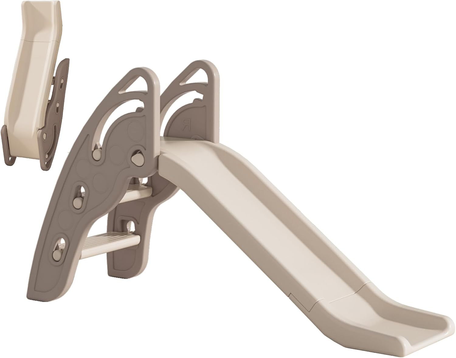 Toddler Slide Large Play Climber Slide PlaySet with Extra Long Slipping Slope Indoor Slide Kids Slide Toddler Playground Toddler Slide Outdoor Toys for Toddlers (Brown)