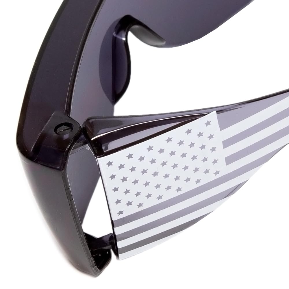 Calabria 3000 Fitover Gafas de seguridad sobre gafas graduadas Gris humo EE. UU. Hombres Mujeres Envoltura teñida Antideslumbrante