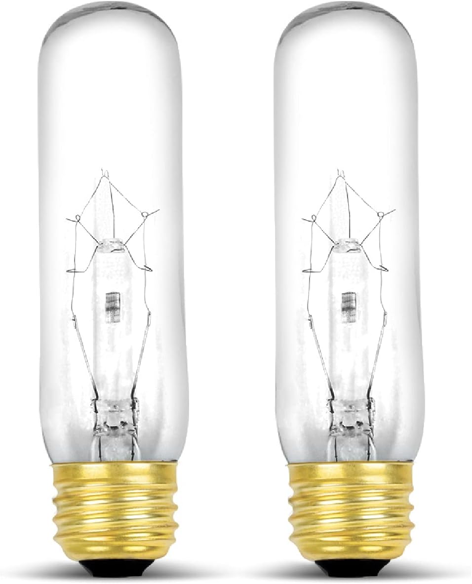 lumenivo Piano Light Bulb 40 watt 120 Volts 一 40T10/CL Light Bulb Display Replacement 一 T10 Bulb Medium Base (E26) 一 280 Lumen Clear Incandescent Bulb for Illuminated Display Units 一 1 Pack