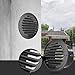 OGANAZI 6 Inch Stainless Steel Air Vent Black Soffit Vents Round Vent Cover Soffit Exhaust Vents with Built-in Fine Mesh for Kitchen, Bathroom, Garage, Office and Warehouse Ventilation