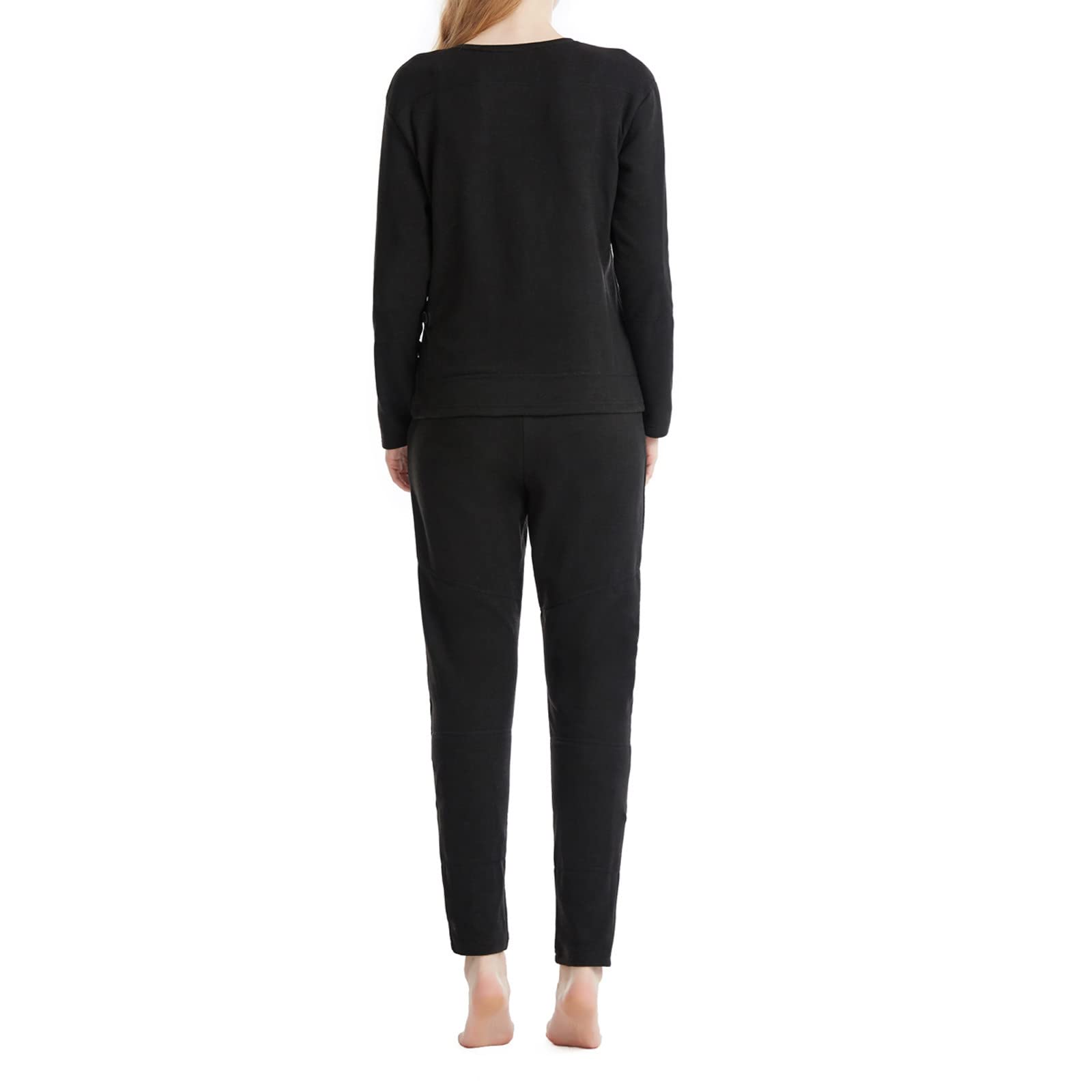 Beheizte Thermounterwäsche Set für Herren Damen Warme Dicke, USB Elektrische Beheizbare Unterwäsche Funktionswäsche Set 22 Heizzonen Thermowäsche Winter Innenfleece Lange Warm ​Heizung Unterwäsche