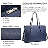 NUBILY Sac Cabas Femmes Sac à Main en PU Cuir Grand Capacité Sac Ordinateur Portable 15.6 Pouces Imperméable Sac de Cours Bandoulière Sac Epaule Bleu #1