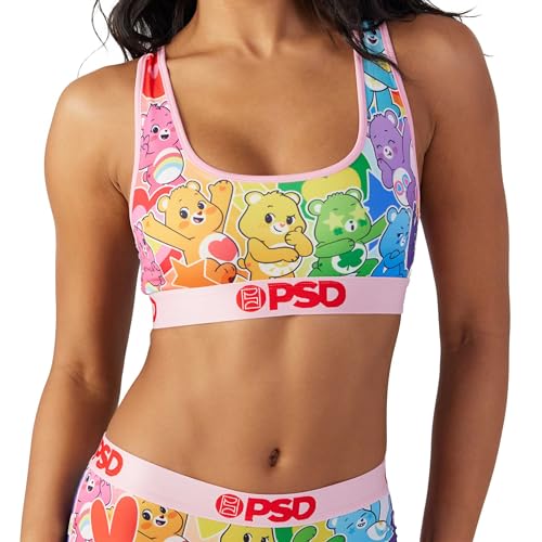 PSD Women's CB Rainbow Racerback Sports Bra for Women, Soft & Comfortable Exercise Bras for Women, Ideal for Yoga and Gym Workout