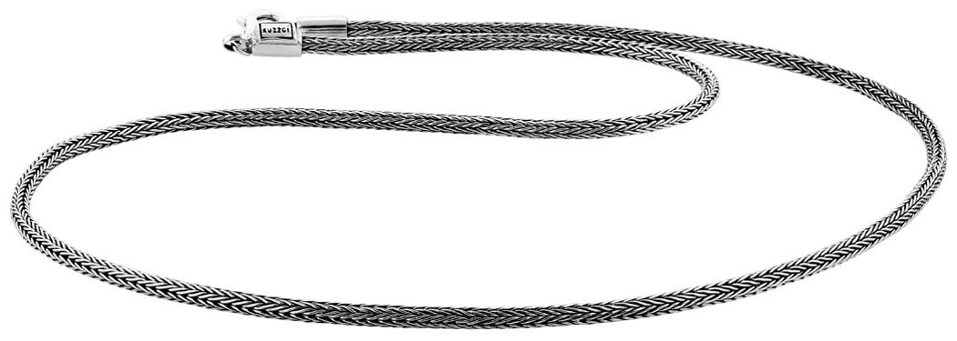 Kuzzoi massive 925 Sterling Silber Königskette Herren Halskette, Dicke 3mm, Länge 50cm / 60cm, mit Schmuckbox - 345050
