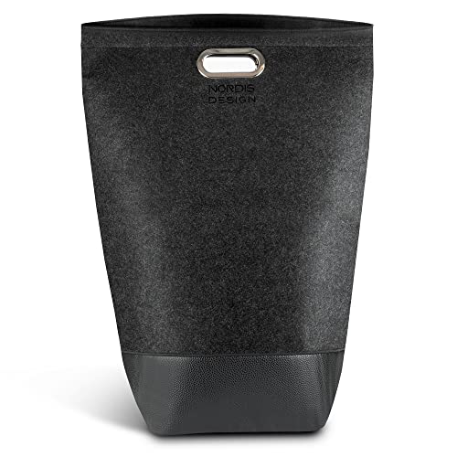 NORDIS DESIGN Wäschekorb aus Filz - faltbarer Wäschesammler schmal 80...