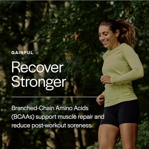 Image of Gainful Caffeine Free Pre Workout Powder with Creatine, Strawberry Lemonade Flavor, Supports Strength, Endurance, & Recovery, BCAAs, Beta Alanine, L-Citrulline, No Artificial Ingredients, 20 Servings