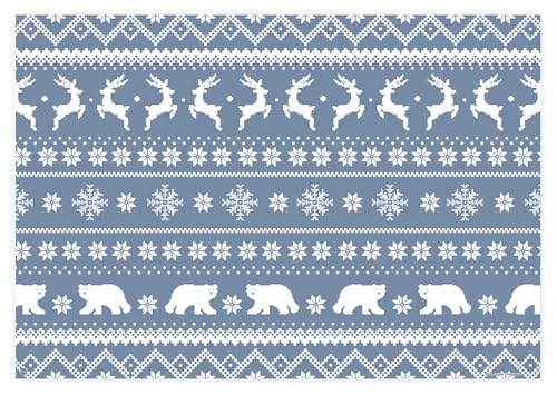 AVA Tischsets Papier 43x30cm mit Winter Muster 50 Stück - Einweg...