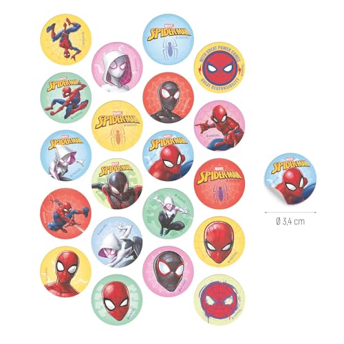 Dekora, Spiderman Mini-Oblaten, Essbare Dekorationen für Cupcakes, Muffins und Plätzchen, Rund 3,4 CM