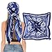Giantree Damen Seidentücher, 90x90cm Weich Quadratisch Seidenschal Bandana Tuch Seiden Women's scarves Hals Kopftuch Decoration Headwear Geschenk für Frauen(Marineblau) In Ear günstig Kaufen-Giantree Damen Seidentücher, 90x90cm Weich Quadratisch Seidenschal Bandana Tuch Seiden Women's scarves Hals Kopftuch Decoration Headwear Geschenk für Frauen(Marineblau)