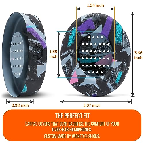 Image of WC SweatZ and BandZ Protective Sweat Cover & Headband Cover Bundle for Bose QuietComfort 35 Headphones by Wicked Cushions | 90's Black