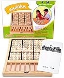 実物写真です。　ボードサイズ：　31cm×23cm×2.5cm 素材：　木製　　発送重量：　0.5ｋｇ 駒：　計9×9＝81個 　裏表２色数字（赤と黒）　駒のサイズ：　15mm×15mm×6mm サンプル問題集付属（４０問、英語）